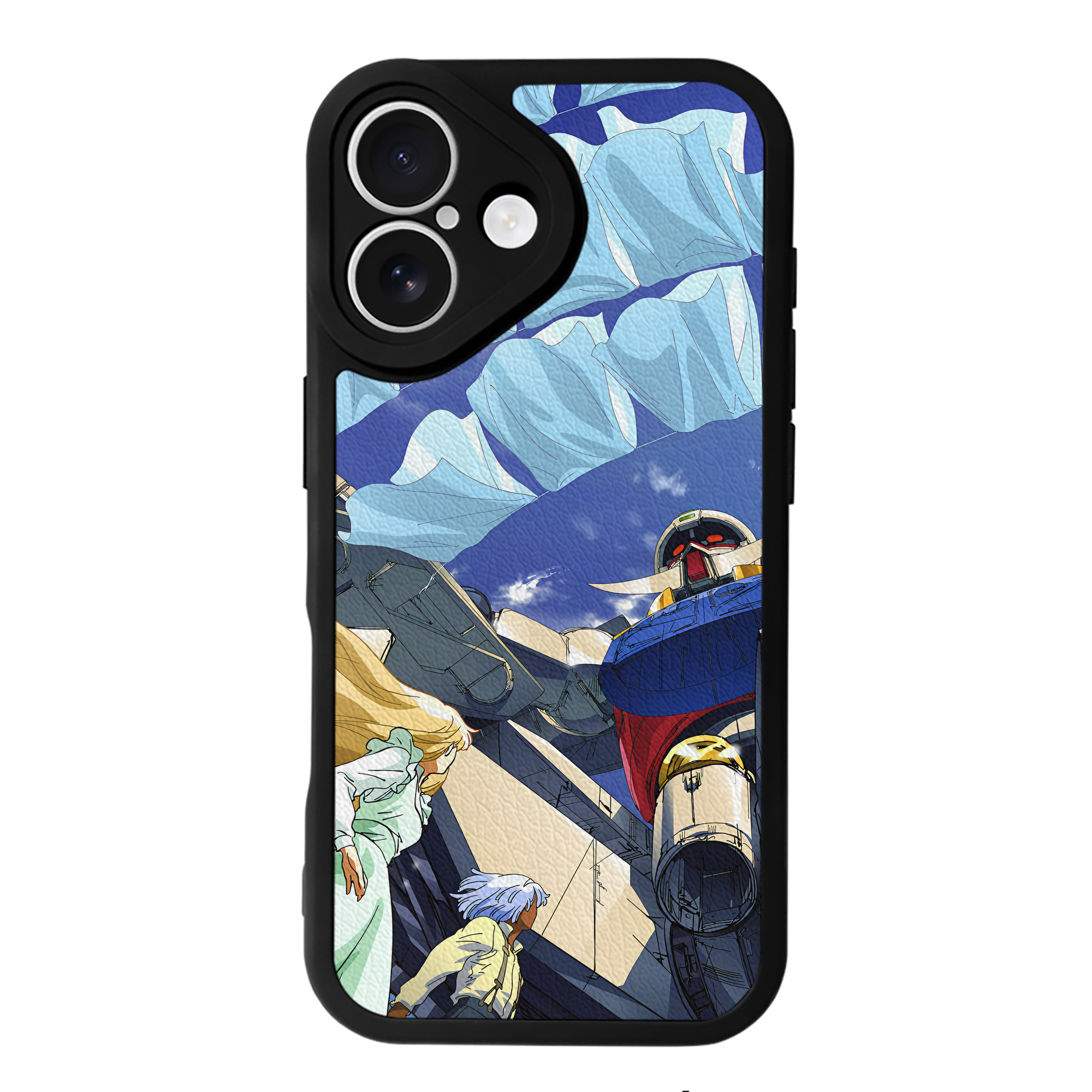 （画像用） 機動戦士ガンダム Mobile Suit Gundam 【iPhone 16シリーズ対応】シリコンスマホケース（レザー調） 材質：シリコン